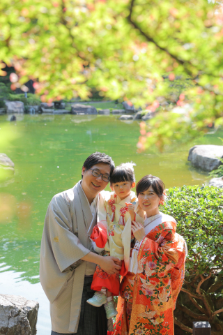 大濠日本庭園&屋内庭園スタジオでお子様といっしょに撮影♪