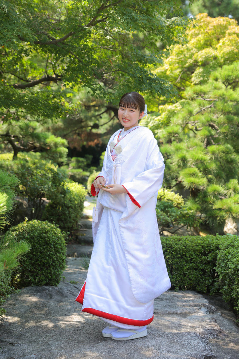 緑輝く大濠日本庭園で和装撮影♪