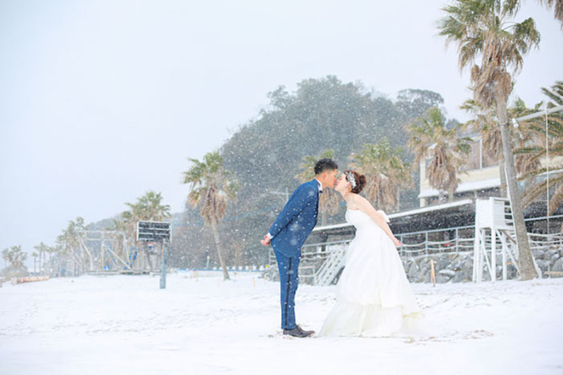 雪と糸島。