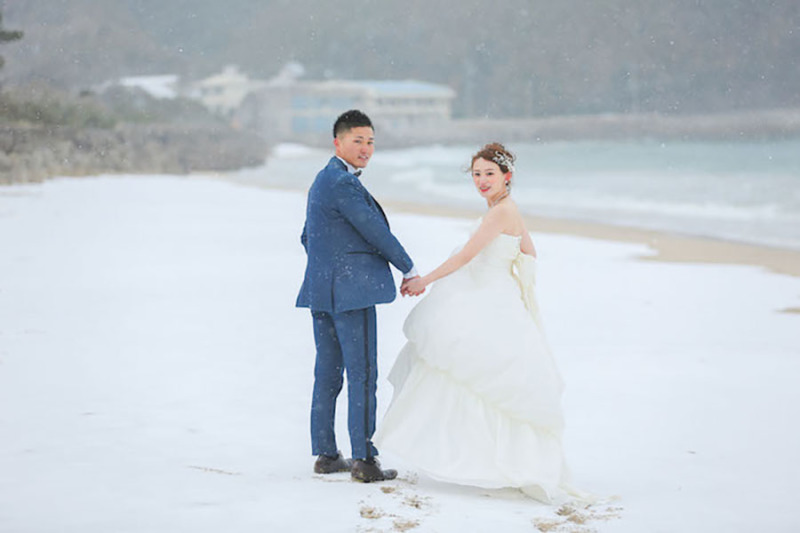 雪と糸島。