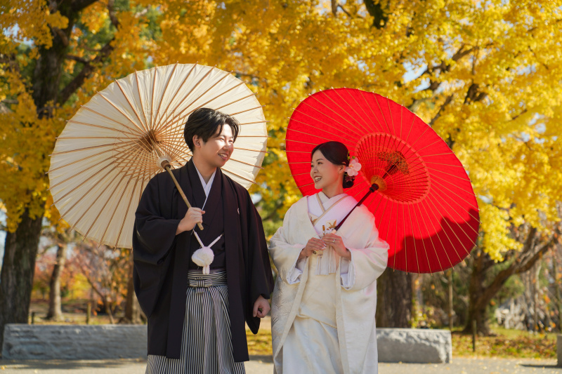 もうすぐ秋！紅葉に包まれた和装前撮り＾＾
