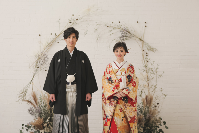 11月限定デザイン!生花で彩る結婚写真