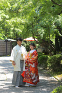 友泉亭公園にて、和装撮影♪