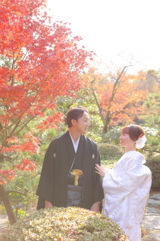 大濠日本庭園での撮影風景