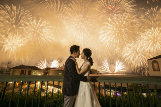 花火&times;ウエディングフォト