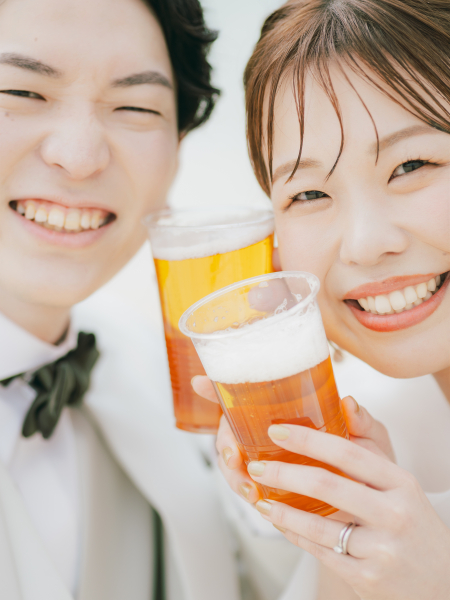 新郎新婦様とオリオンビール♪