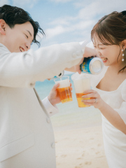 新郎新婦様とオリオンビール♪