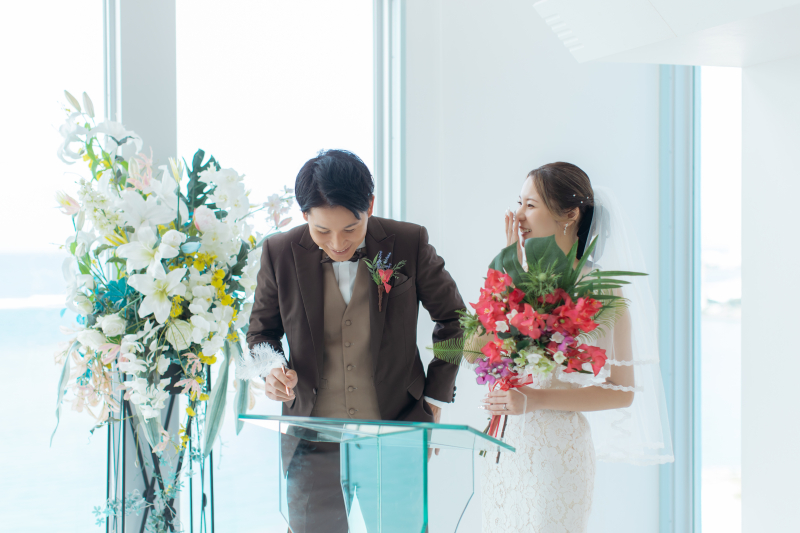 沖縄のチャペルと海で素敵な思い出を♪