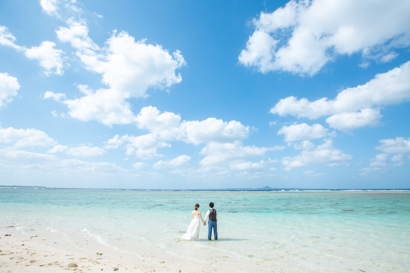 瀬底ビーチで in the sea ♡