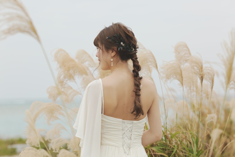 海風に負けないヘアスタイル♪
