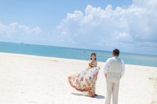 お花のカラードレス