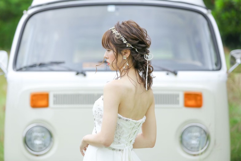 海風に負けないヘアスタイル♪