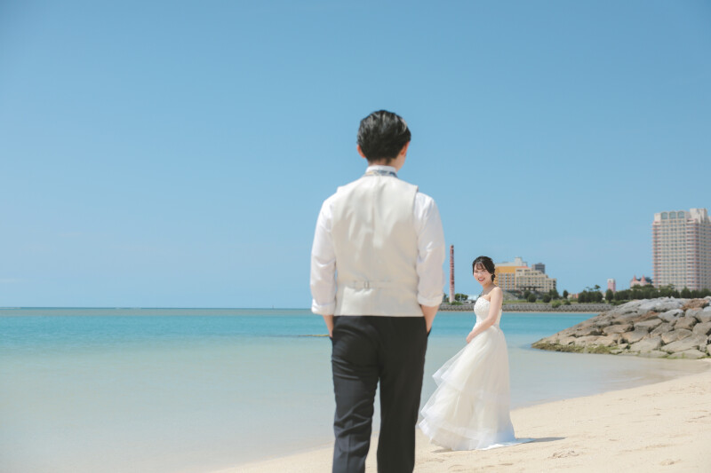 青い海とお二人!