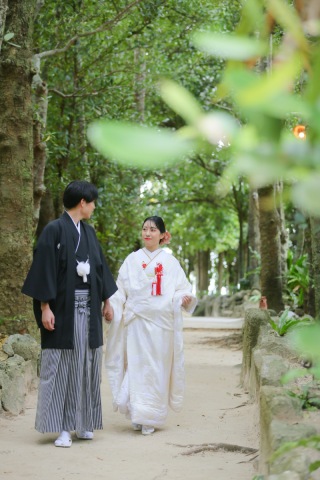 和装洋装プラン♪フクギ並木&ビーチ