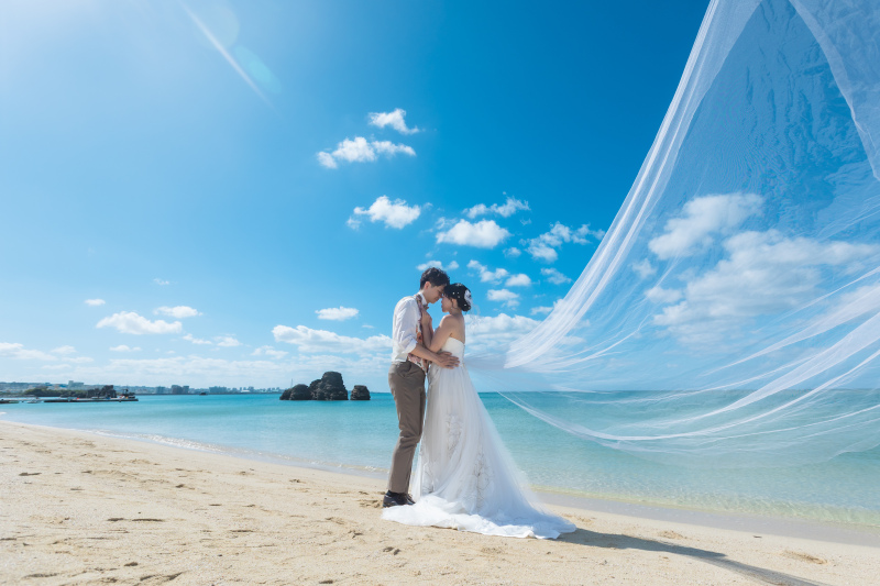 快晴の空で！ビーチ撮影！