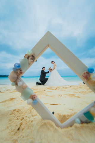 小物を使ったビーチフォト