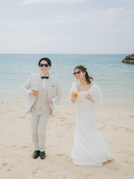 新郎新婦様とオリオンビール♪