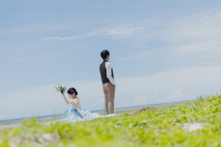 アラハビーチの青と緑 