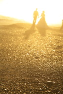 夕日と海のコントラストが生む特別な一枚