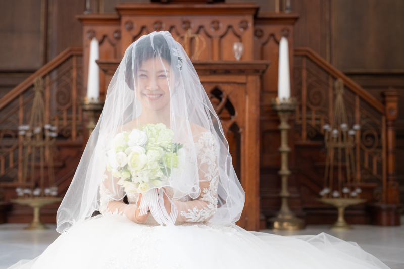 ベールを使ったお写真はいかがですか?