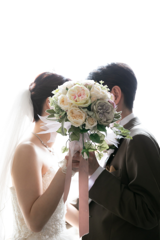 ブーケを活かした一枚・・・♡