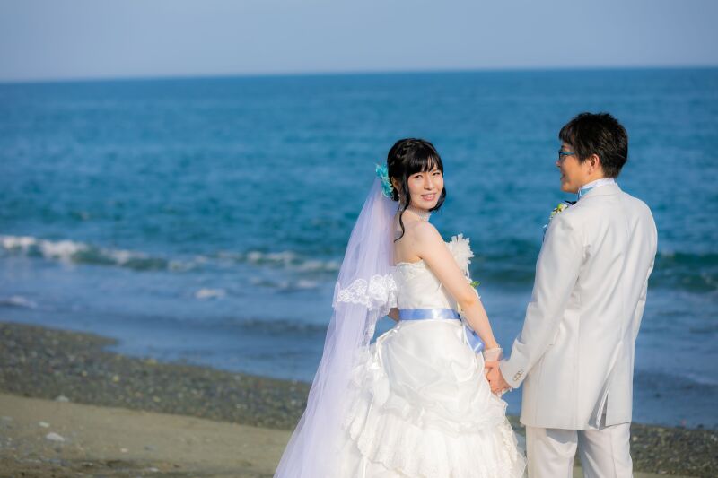 浜辺でのロケ撮影♪