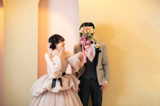 カラードレスも可愛い♡