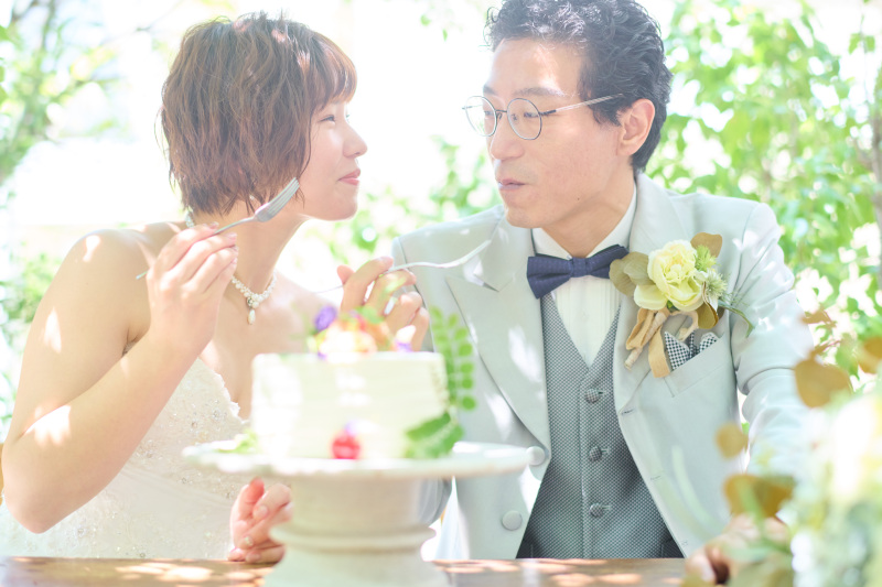 お式の定番！ファーストバイトシーン♪
