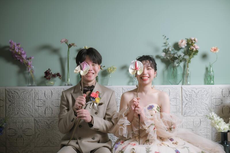 春満開！花柄ドレススタジオ撮影