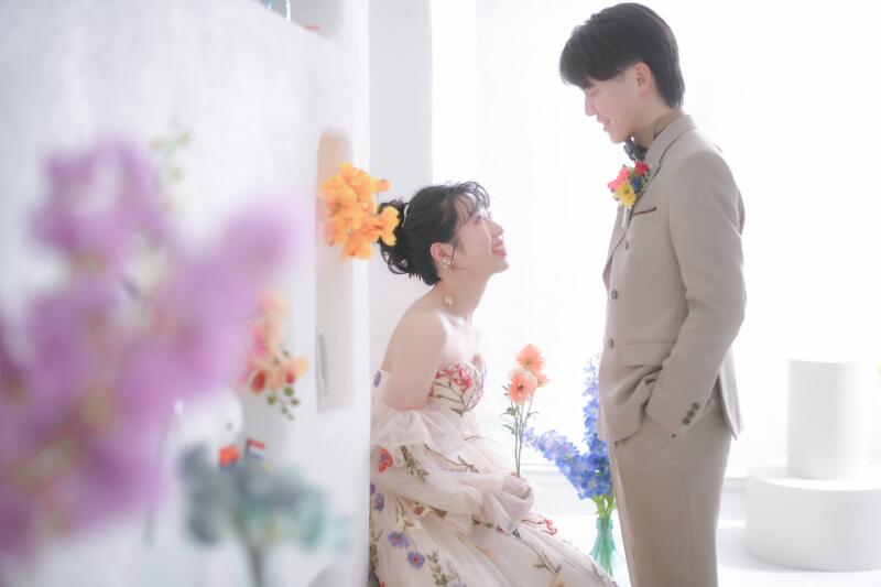 春満開！花柄ドレススタジオ撮影