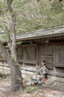 神社でロケーション撮影