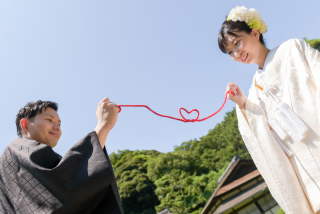 日本庭園で和装ロケ♪