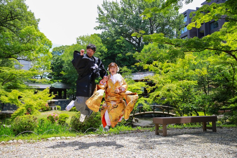 歴史ある名庭園で。徳川園の趣きに包まれた和装前撮り