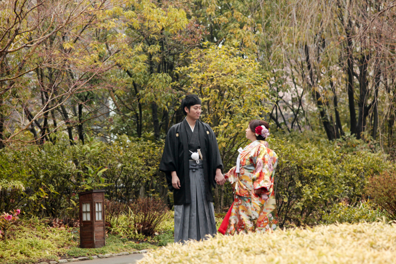 日本庭園で和装ロケ☆☆