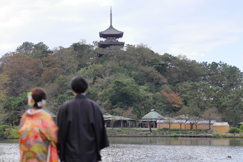 和装日本庭園ロケ☆撮影小物を使って