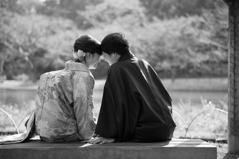 和装日本庭園ロケ☆撮影小物を使って