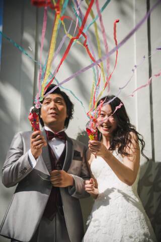 おふたりらしさ全開の撮影