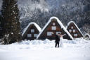 雪の白川郷　ロケーション撮影