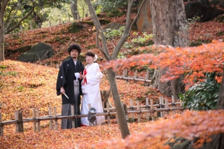紅葉シーズン撮影状況添付！名勝・兼六園周辺の紅葉は和装ロケーションにベストマッチ