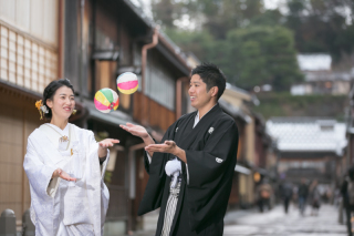 新年最初のロケ撮影はひがし茶屋町と残雪残り兼六園