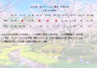 金沢　桜ロケーション　予約状況公開！　4月3日~12日がお薦め期間