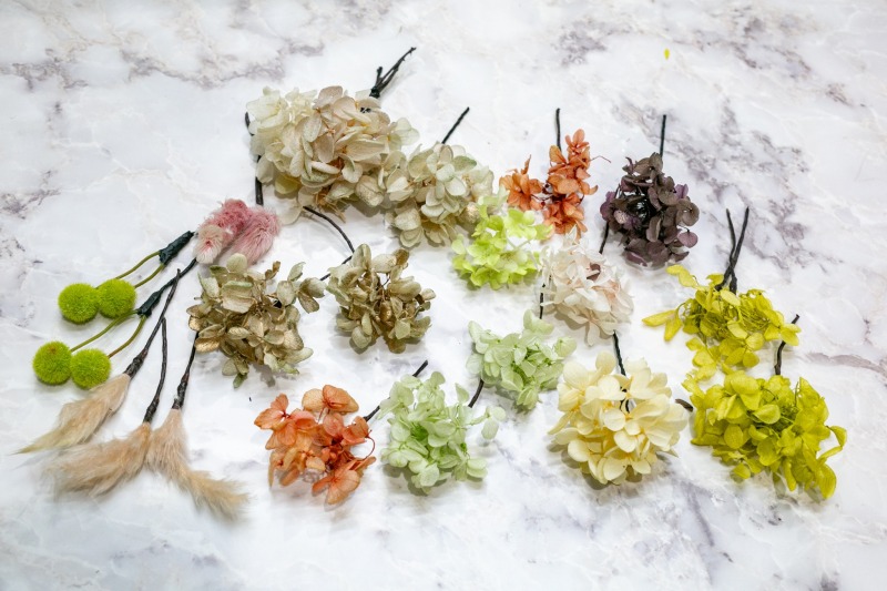 ドライフラワー髪飾り3