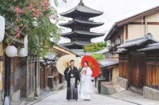 京都の町並みでロケーションフォト【京都八坂】