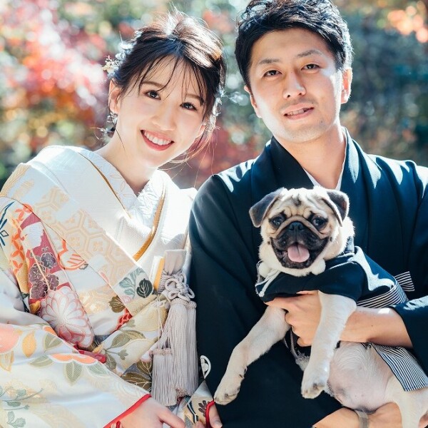ペットと一緒にウェディングフォト