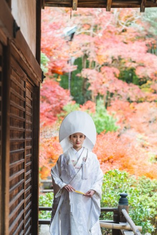 秋の白無垢コーディネート　第一弾