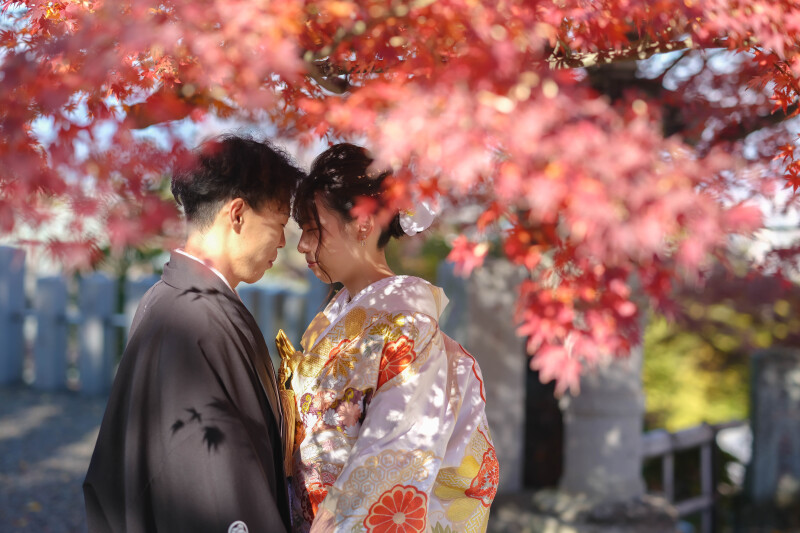 和装で紅葉♡アレンジ編