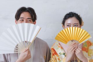 お顔隠しショット♪和装編