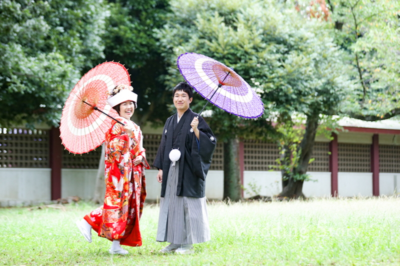 神社でロケーション