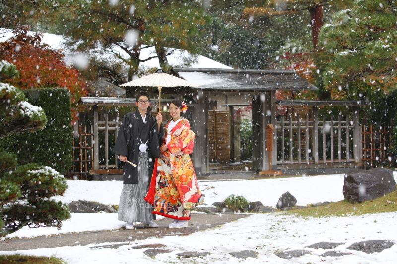 雪と紅葉!?