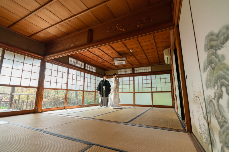 白無垢と色打掛の２着、ゆっくりと撮影